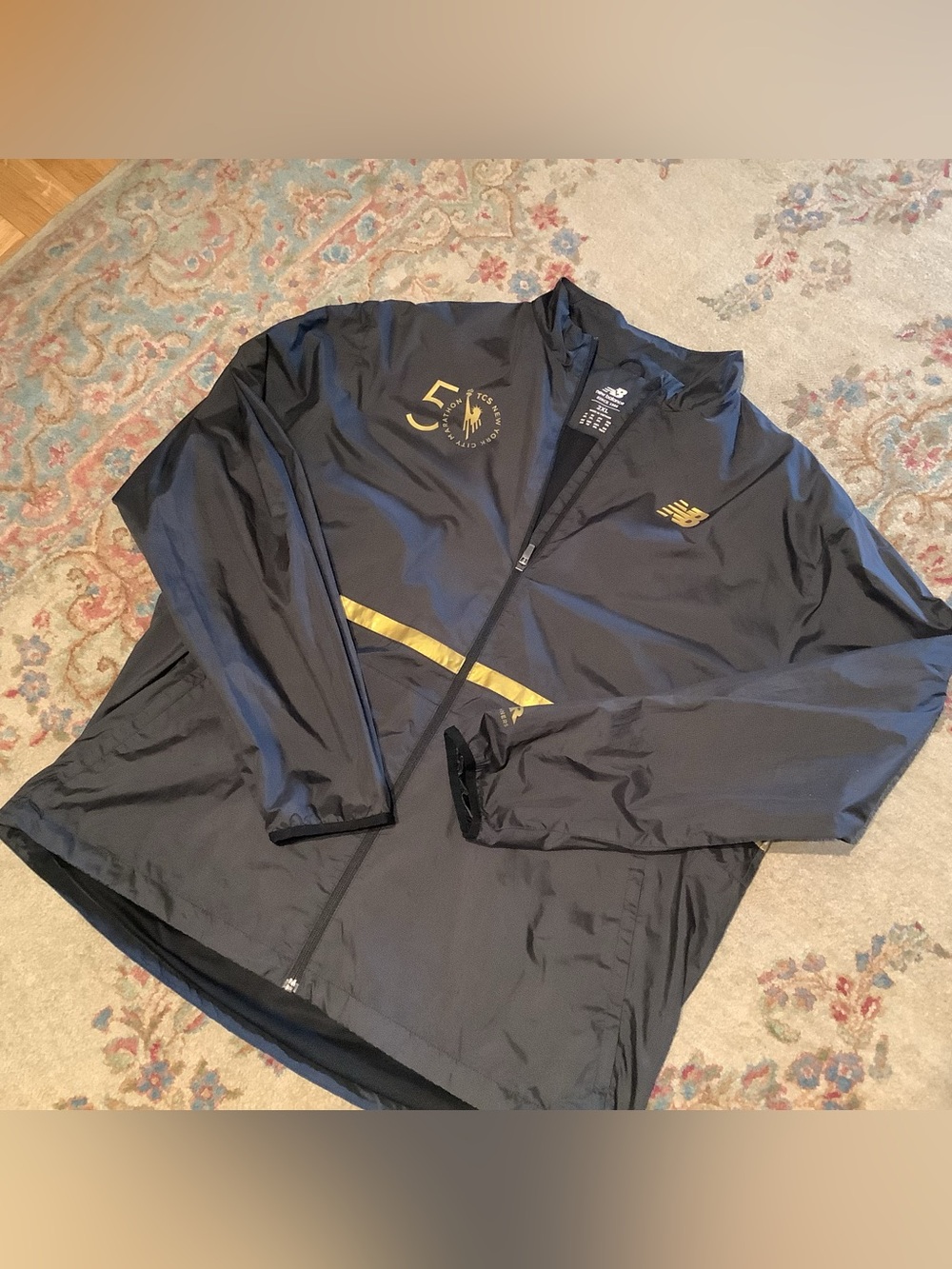 New Balance 50th Anniversary NYC marathon Black Windbreaker Sz XXL - EUC